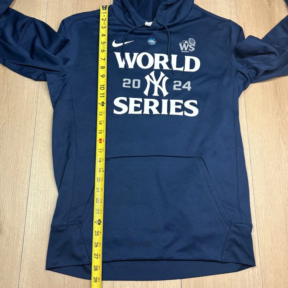 Nike New York Yankees 2024 World Series Hoodie Navy Blue Mens Medium MLB NEW